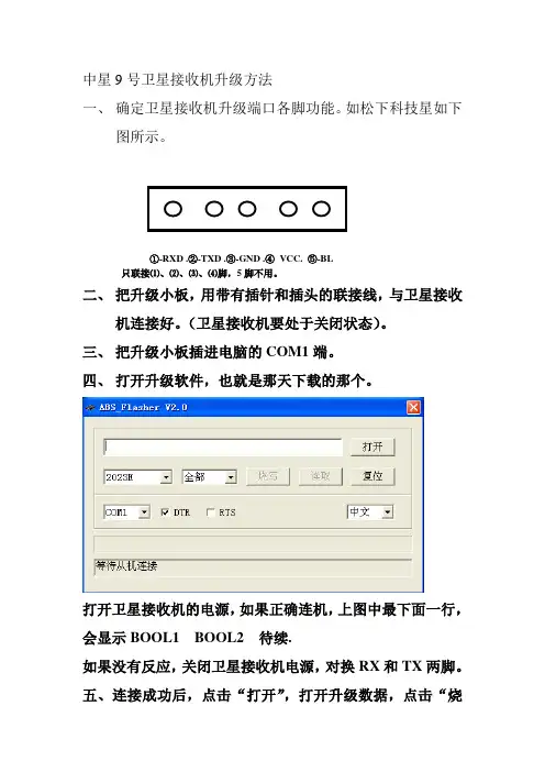 中星9号卫星接收机升级方法
