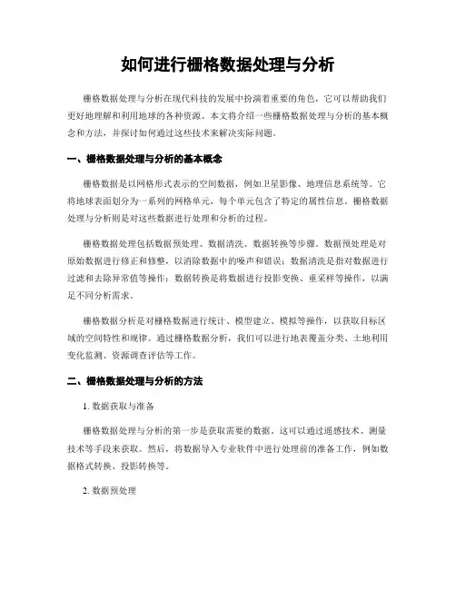 如何进行栅格数据处理与分析