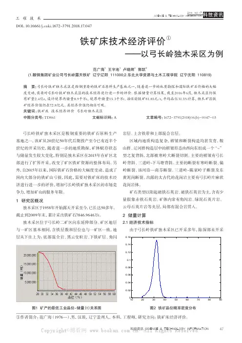 铁矿床技术经济评价