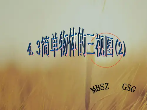 初三数学最新课件-简单物体的三视图浙教版 精品