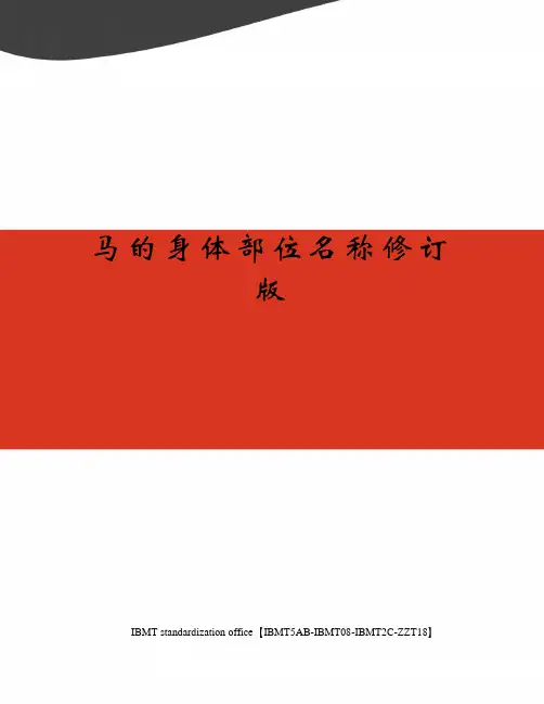 马的身体部位名称修订版