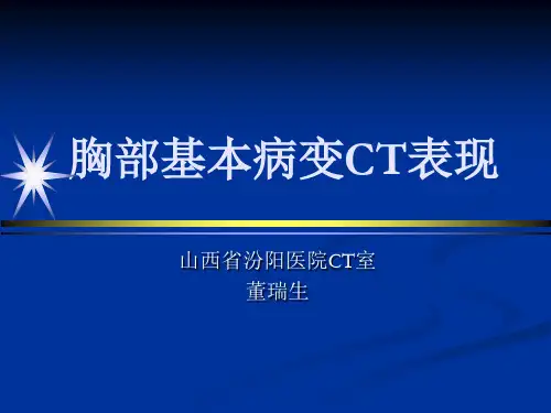 胸部基本病变CT表现