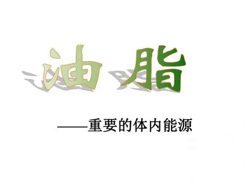 化学新人教选修1 1.2《重要的体内能源——油脂》课件p