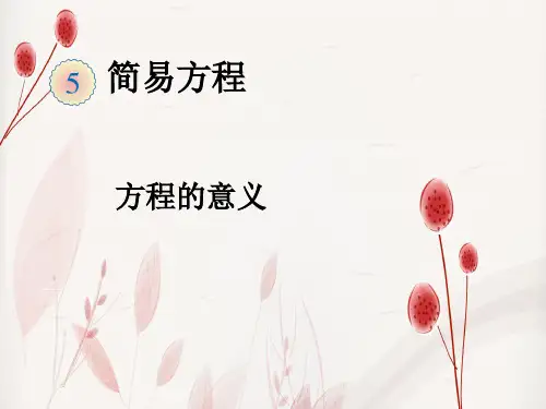 人教版数学五年级上册5.2.1《方程的意义》(课件15张ppt)
