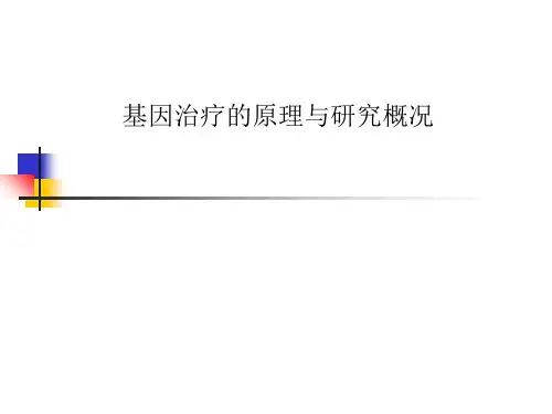 基因治疗的原理与研究概况PPT课件