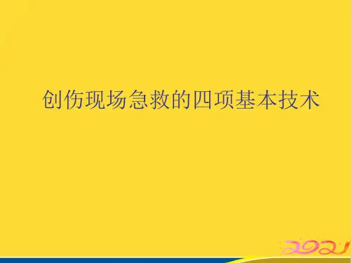 创伤现场急救的四项基本技术(标准版)ppt资料