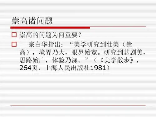 崇高诸问题