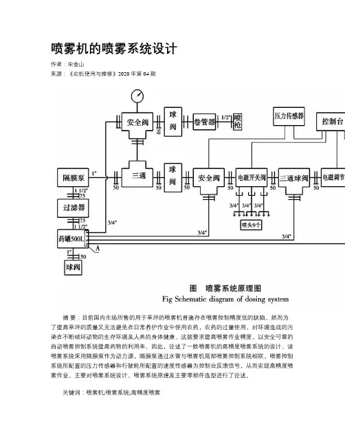 喷雾机的喷雾系统设计