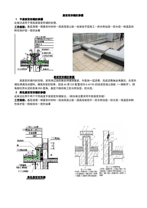 屋面变形缝防渗漏施工做法