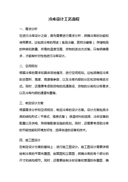 冷库设计工艺流程