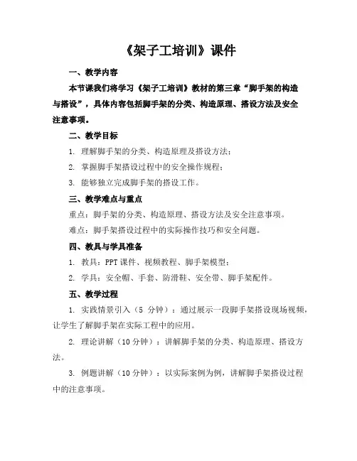 《架子工培训》课件