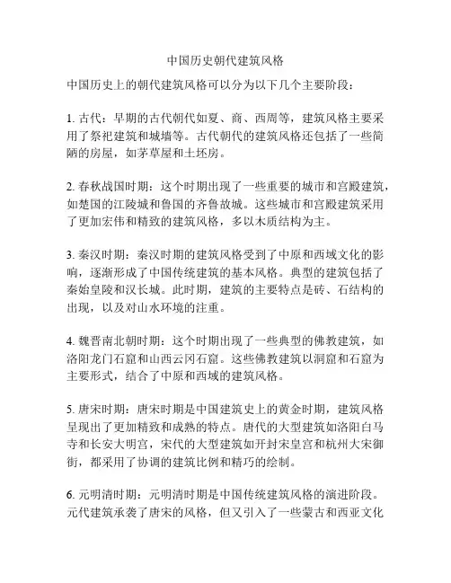 中国历史朝代建筑风格