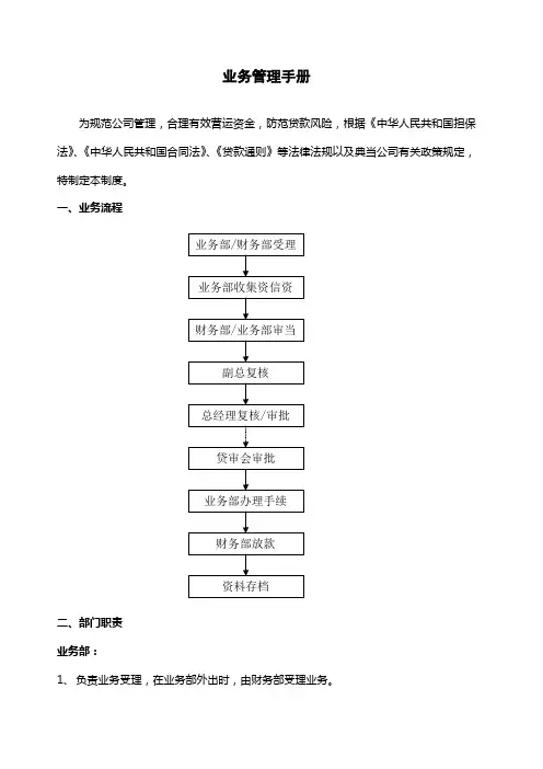 典当 公司业务管理办法