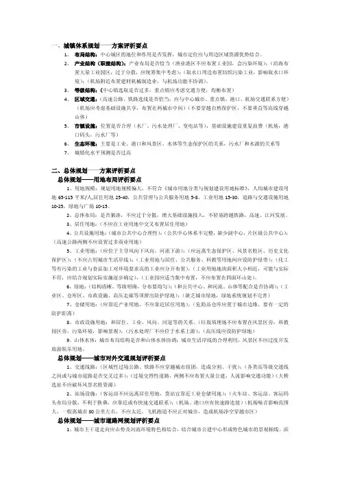城市规划实务评析要点