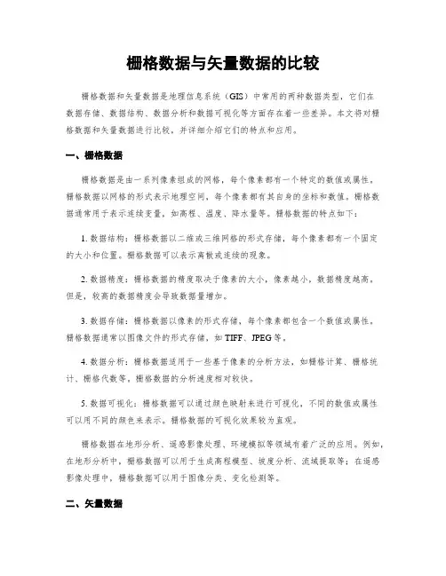 栅格数据与矢量数据的比较
