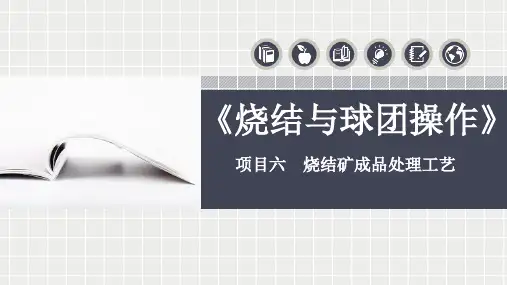 项目六  烧结矿的处理及质量评价