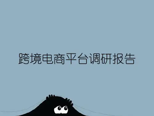 跨境电商平台调研报告