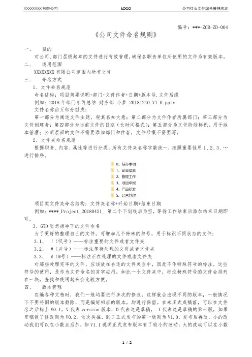 公司文件命名规则_20190108_V1.0