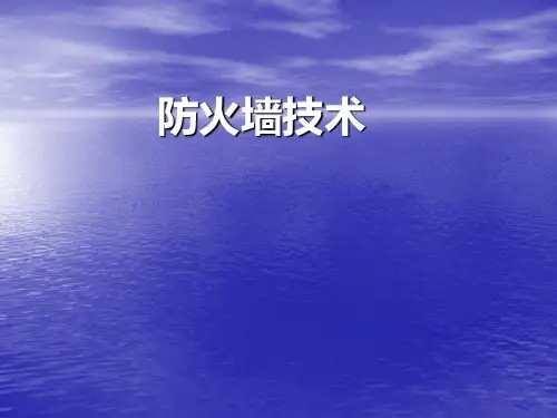 防火墙基础知识PPT课件