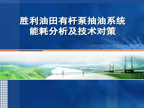 胜利油田有杆泵抽油系统能耗分析及技术对策