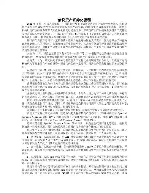 信贷资产证券化流程
