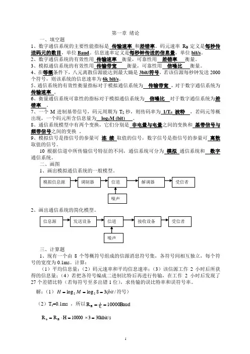 通信原理练习题专科