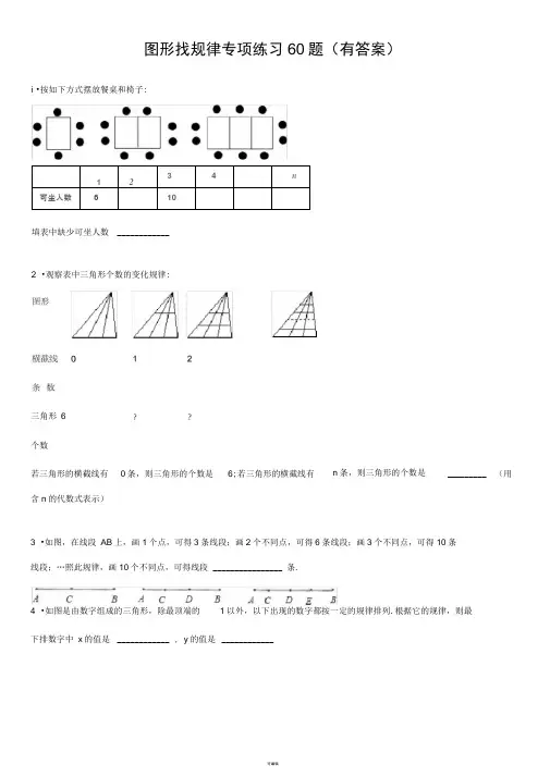 图形找规律专项练习60题(有答案)课件