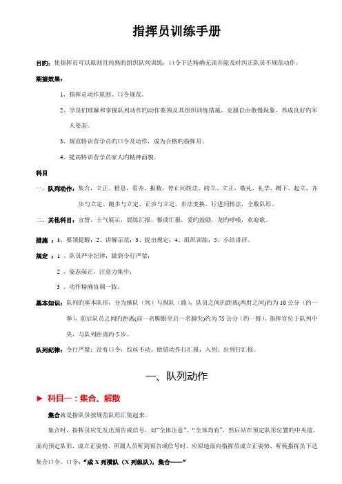 指挥员训练手册