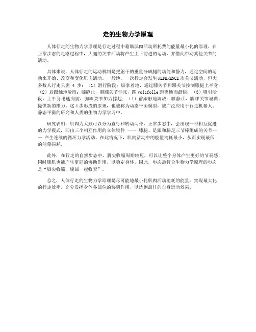 走的生物力学原理