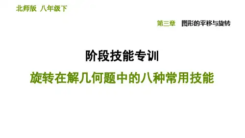 北师大版八年级下册数学课件第3章图形的平移与旋转阶段技巧专训旋转在解几何题中的八种常用技巧