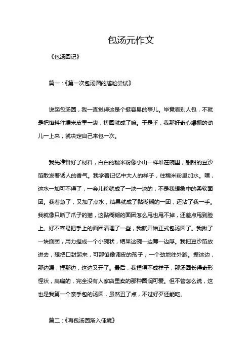 包汤元作文