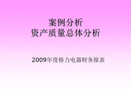 案例分析资产质量总体分析(ppt 35页)