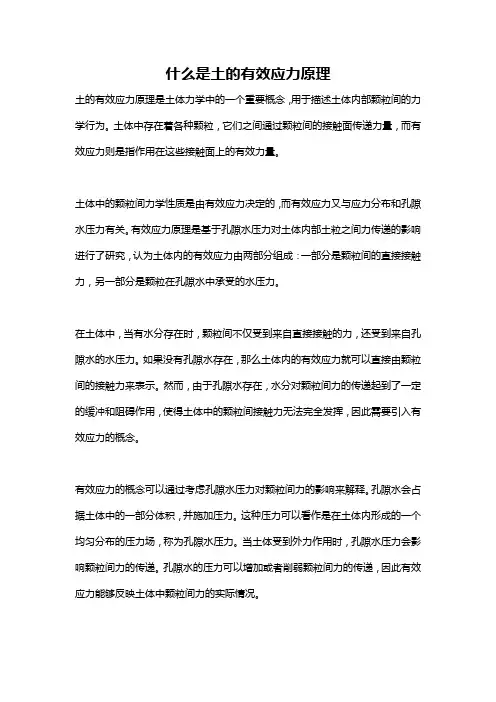 什么是土的有效应力原理