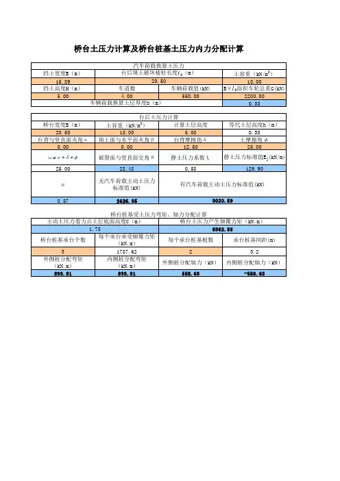 自编——桥台计算