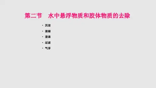 水的物理化学处理法