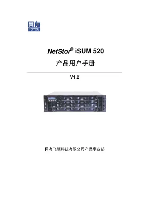 NetStor iSUM 520 产品用户手册_V1.2