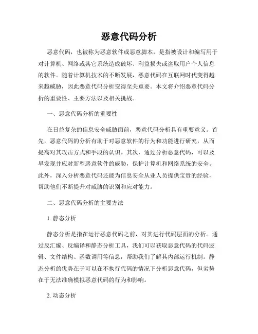 恶意代码分析
