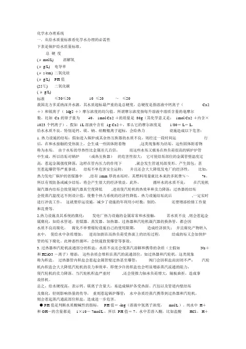 电厂化学水处理工艺流程
