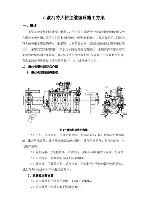 湖北四渡河特大桥主缆缠丝施工方案
