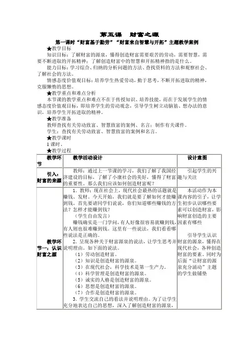 第五课财富之源