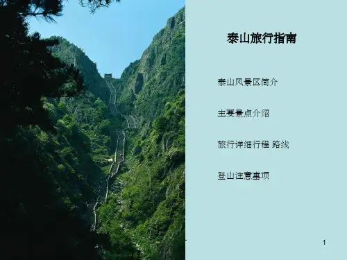 《泰山旅游指南》PPT课件