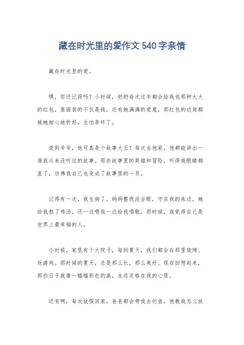 藏在时光里的爱作文540字亲情