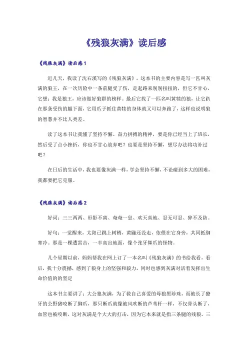 《残狼灰满》读后感_9