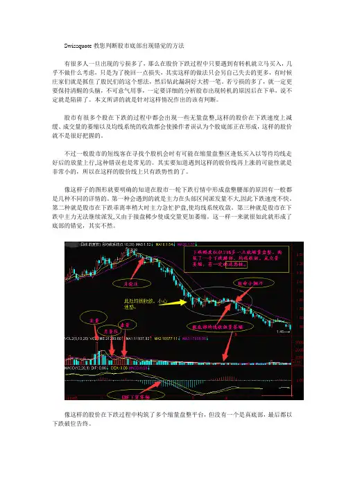 Swissquote浅谈股市形态特征别把腰部当底部的分析方法和操作步骤