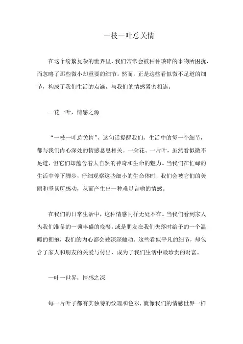 作文：一枝一叶总关情