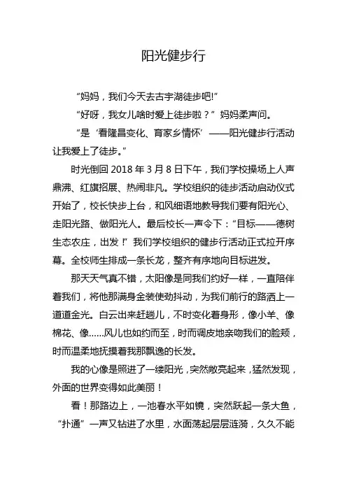 阳光健步行