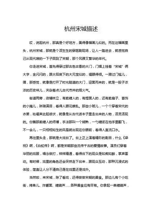 杭州宋城描述