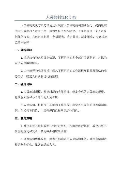 人员编制优化方案