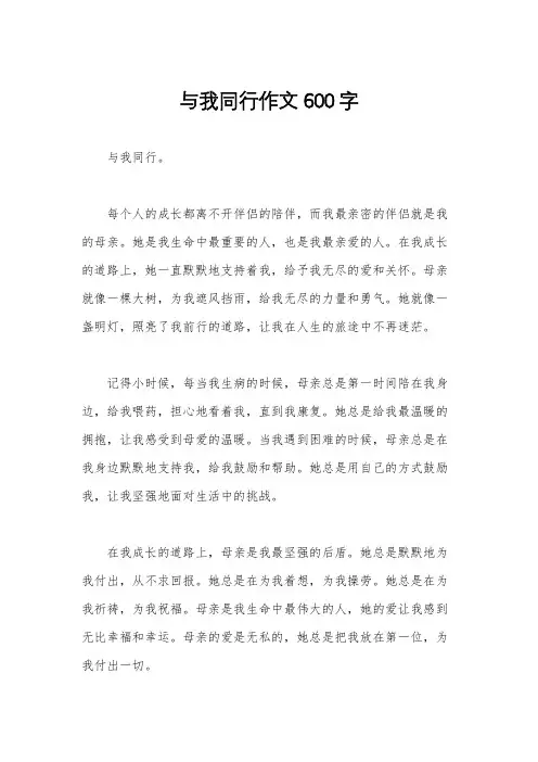 与我同行作文600字