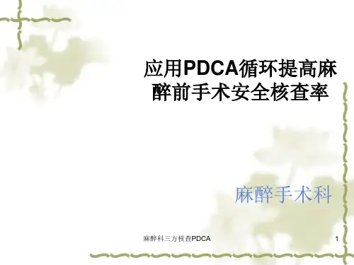 麻醉科三方核查PDCAppt课件